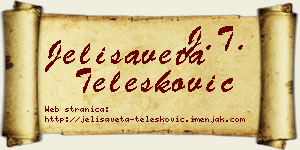 Jelisaveta Telesković vizit kartica
